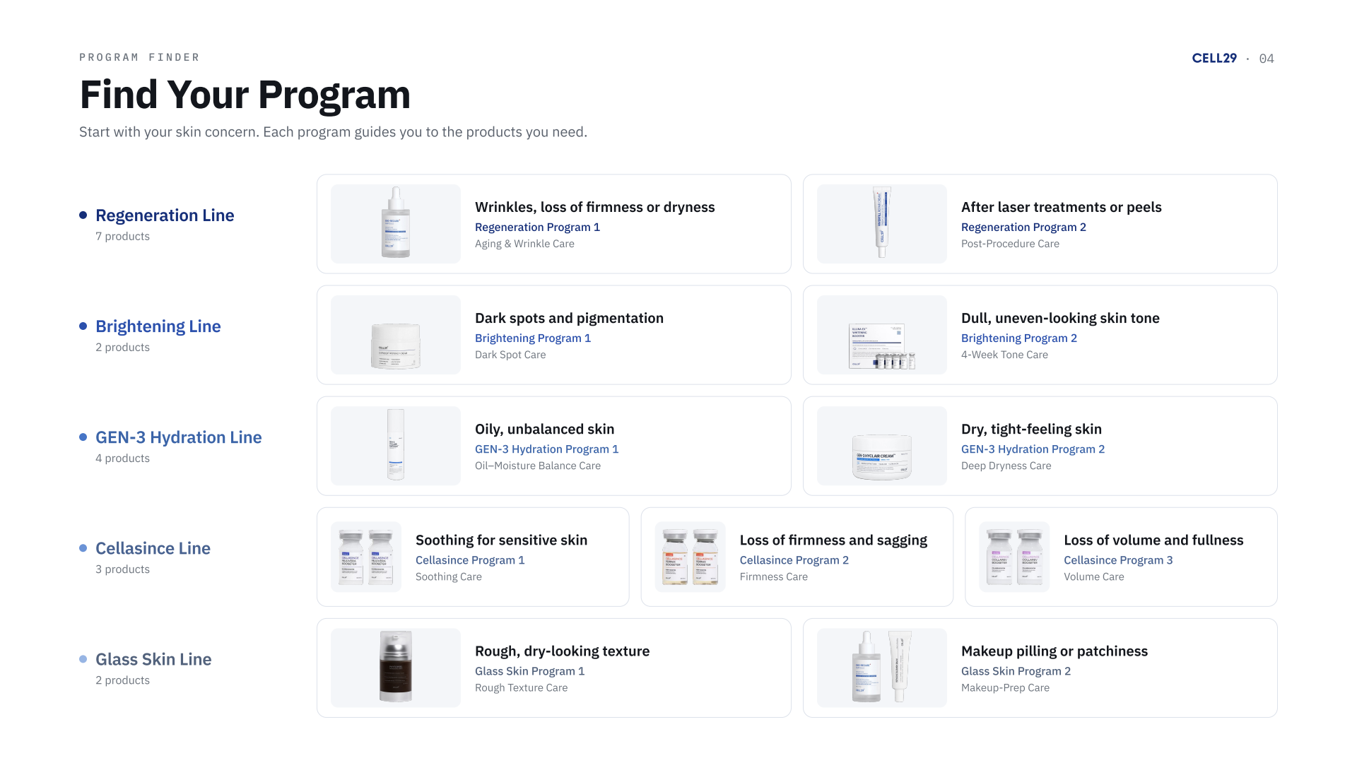 Find your skincare routine — original English catalogue