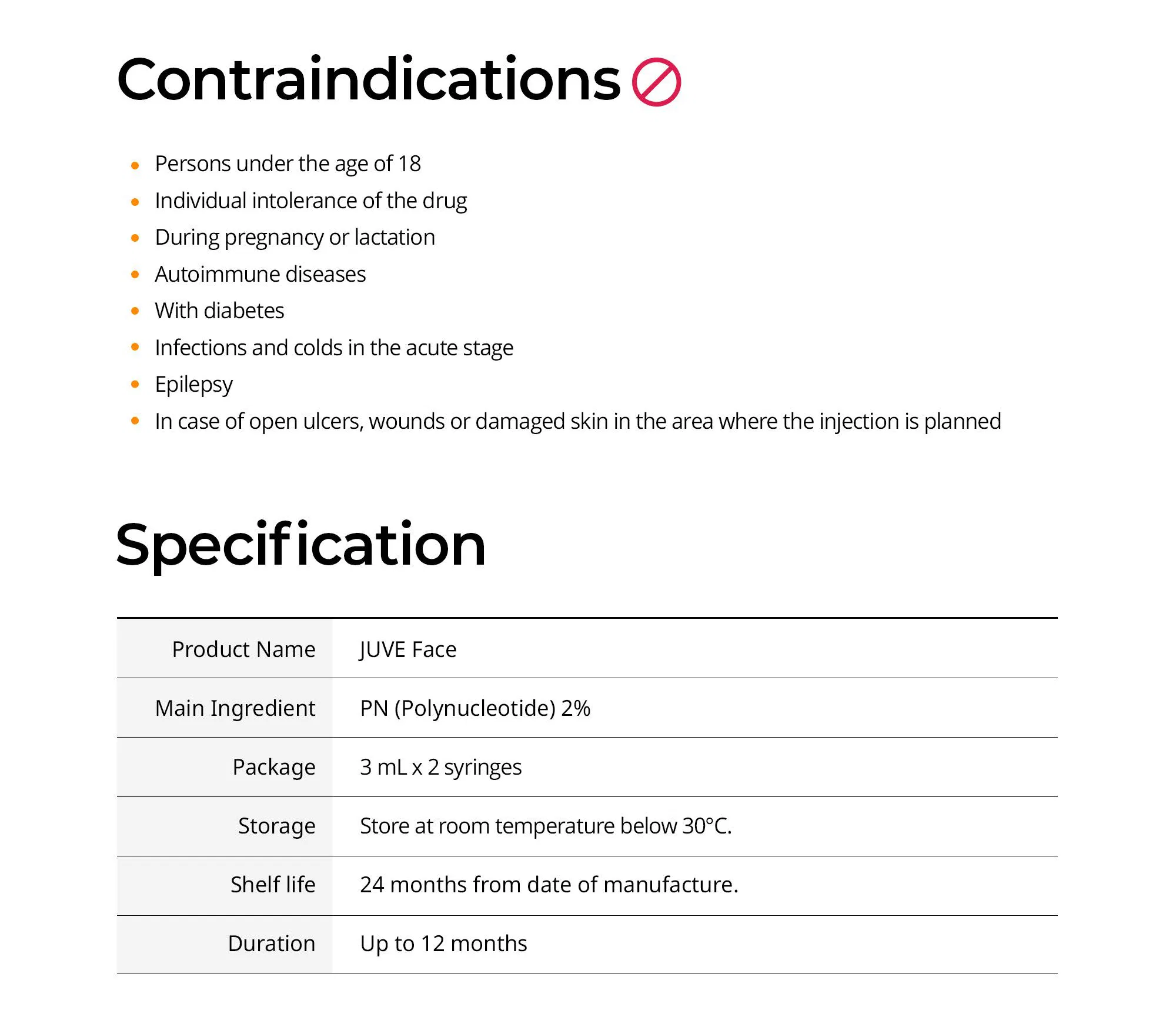 Juve Face · product information