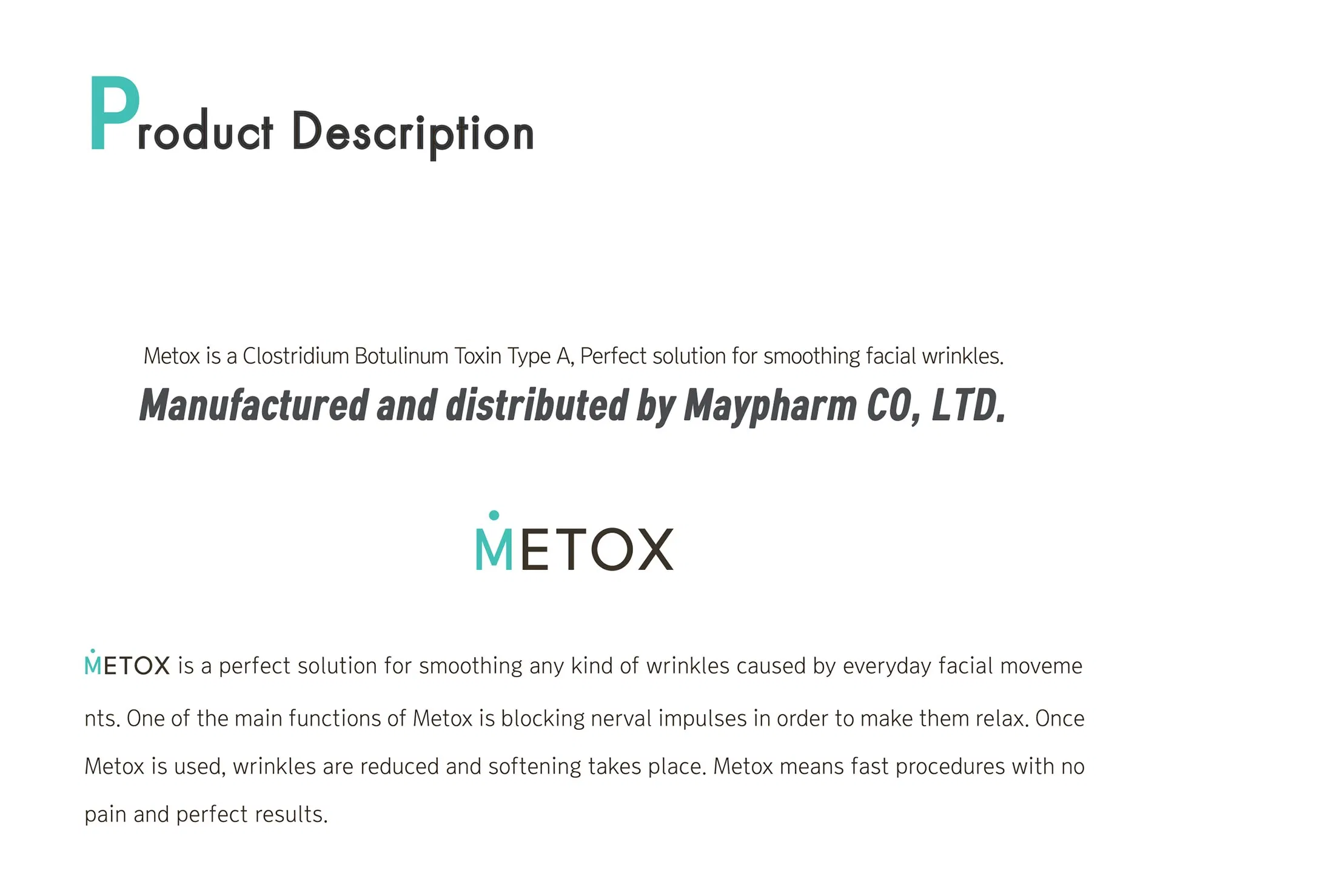 Metox 100 Units · product information