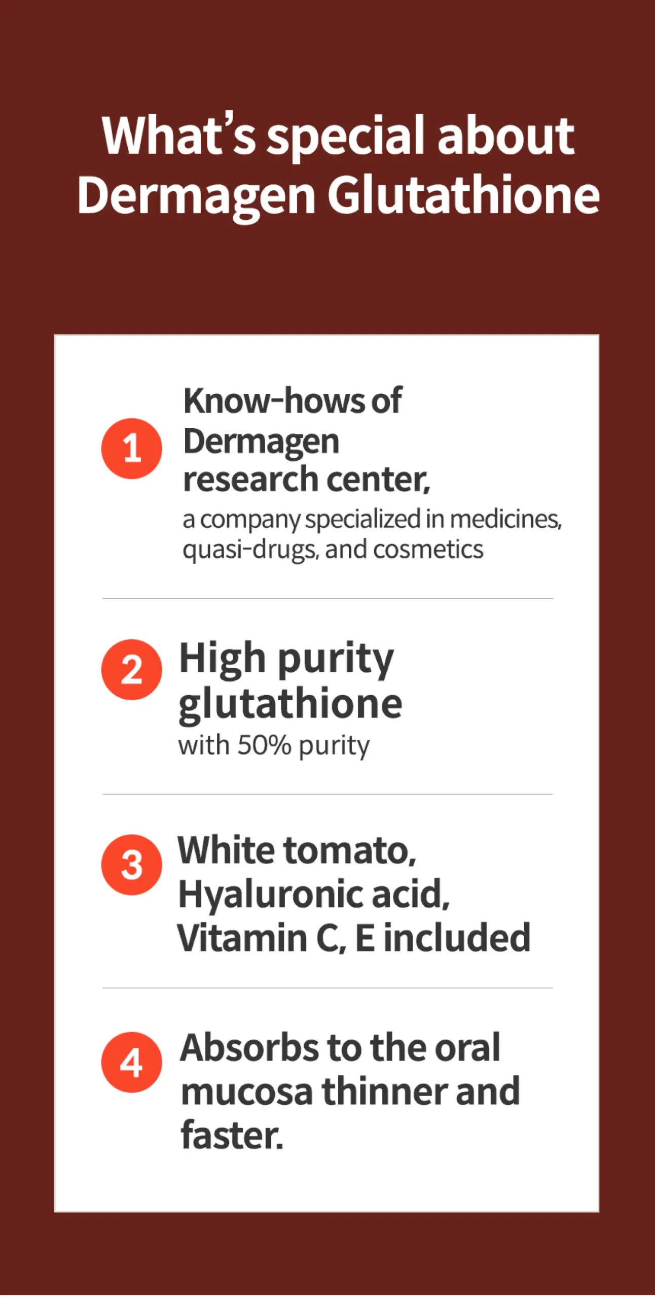 Dermagen Glutathione Film 6X · información del producto