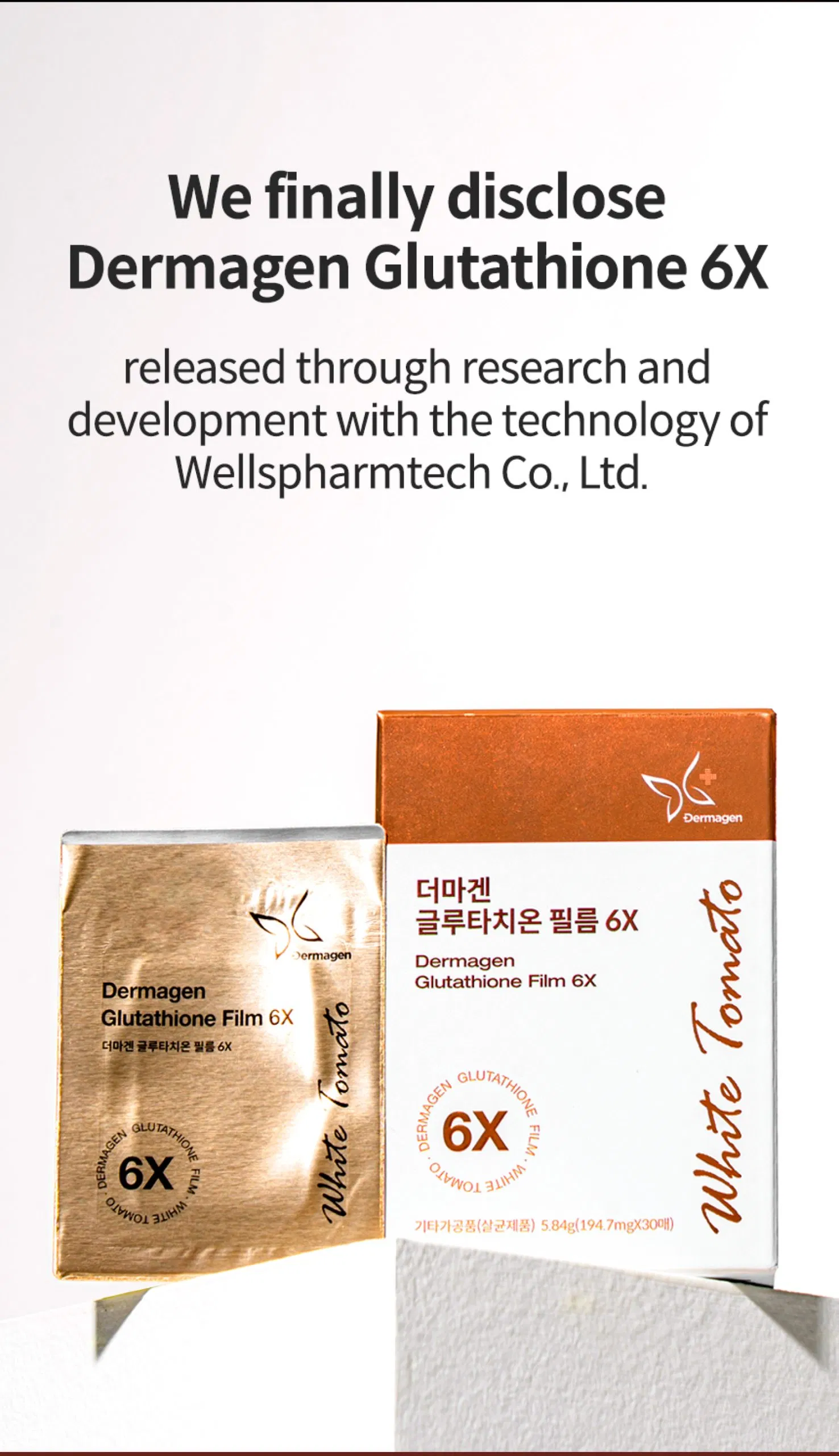 Dermagen Glutathione Film 6X · información del producto