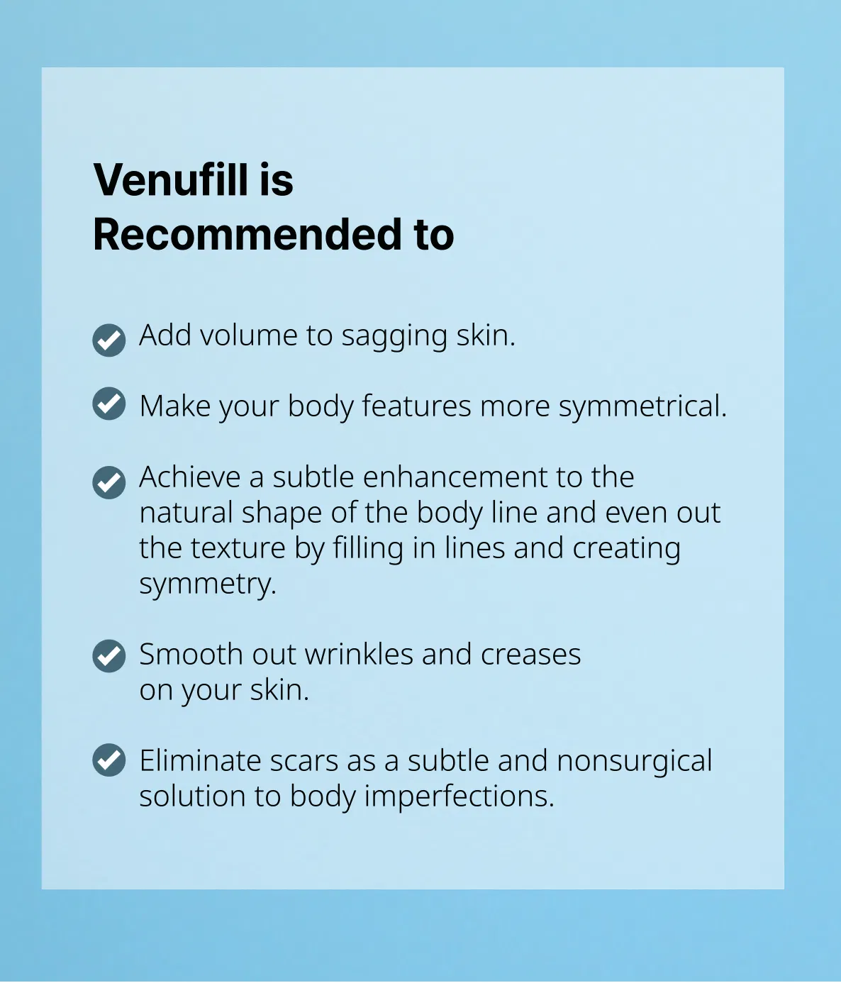 Venu Fill Body Filler Soft Type · product information
