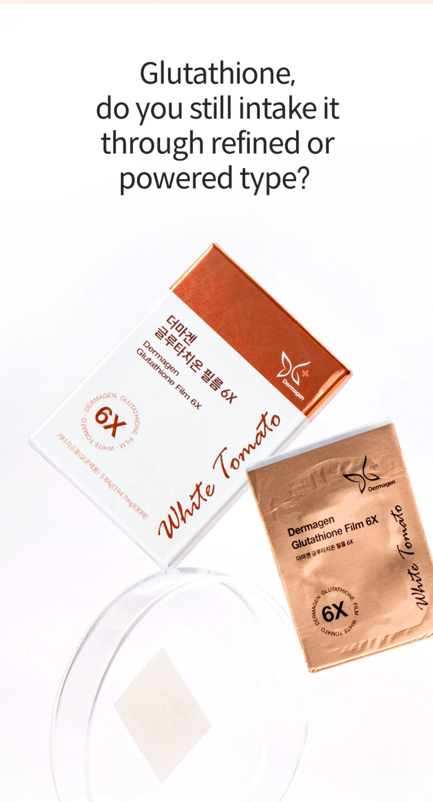 Dermagen Glutathione Film 6X · información del producto