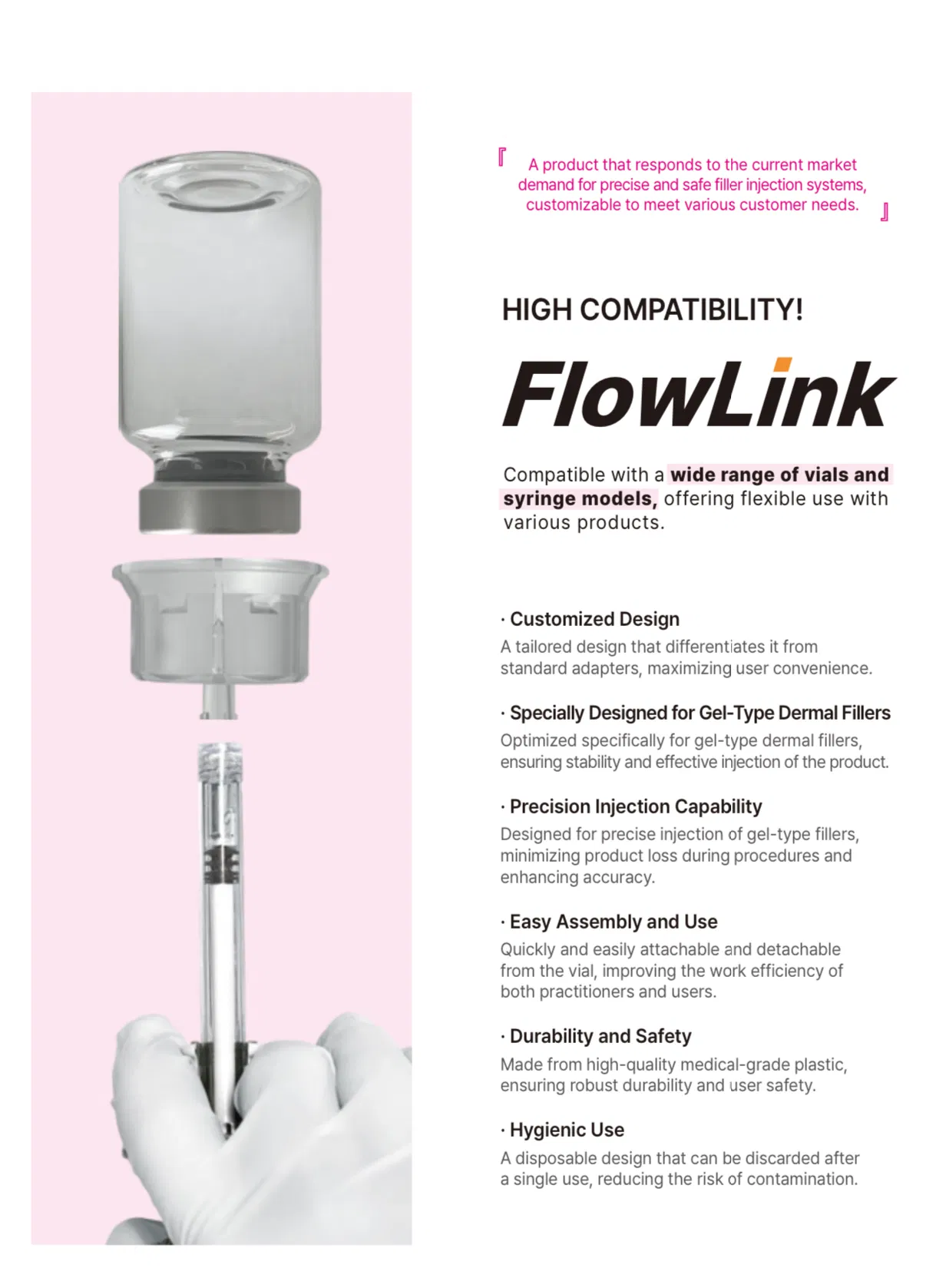 FlowLink Filler Vial Adapter · product information