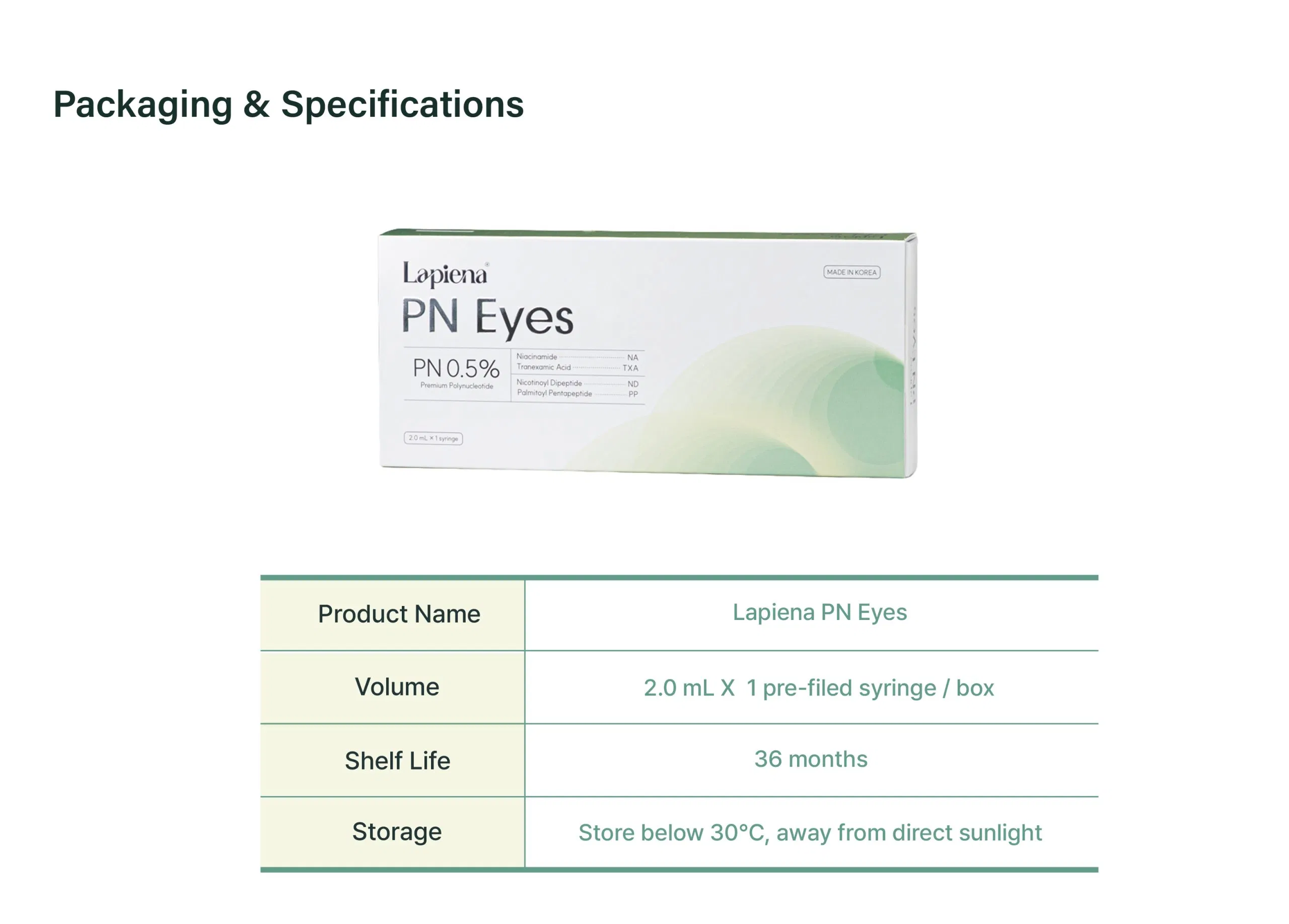 Lapiena PN Eyes · product information