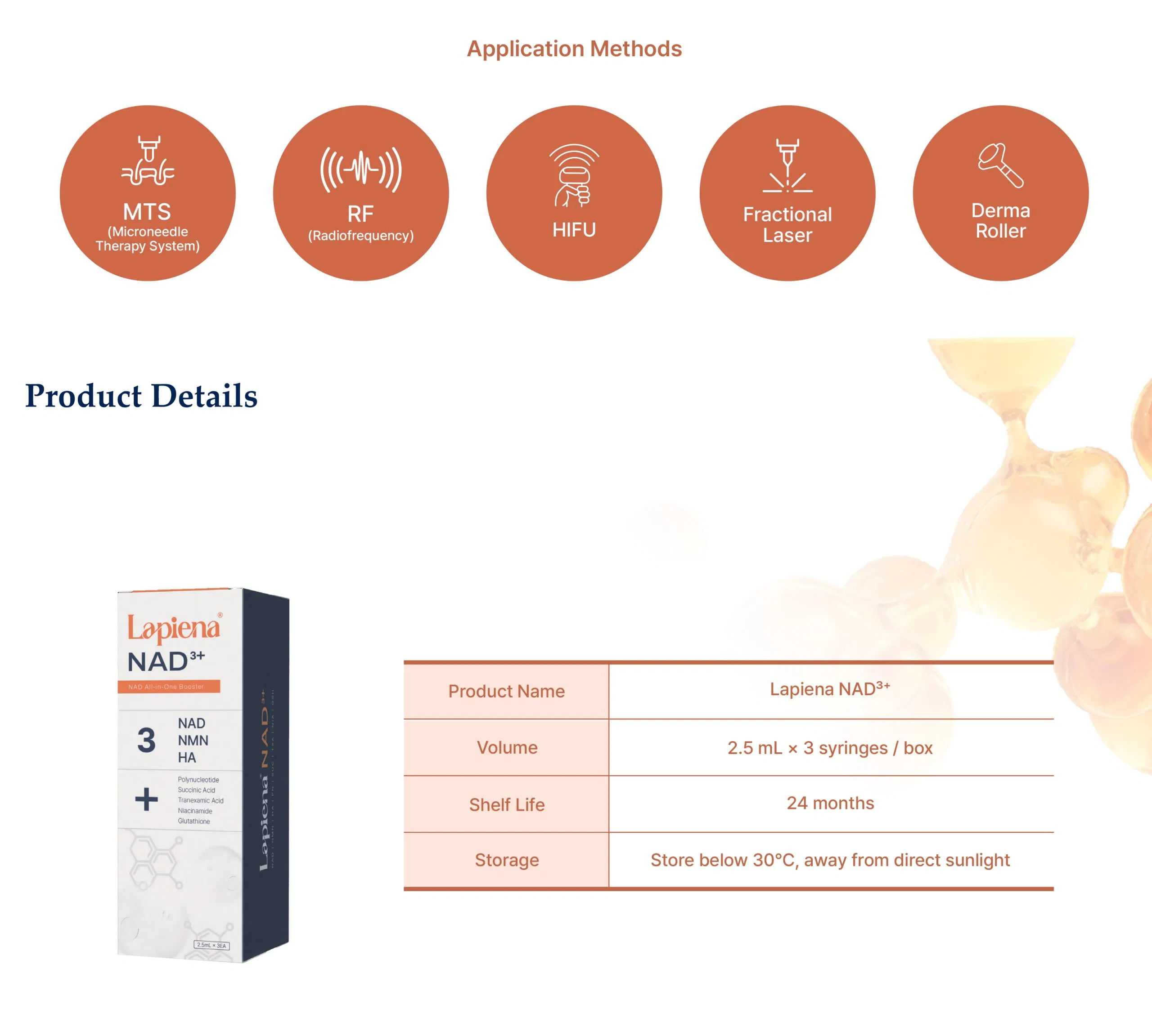 Lapiena NAD3+ · información del producto