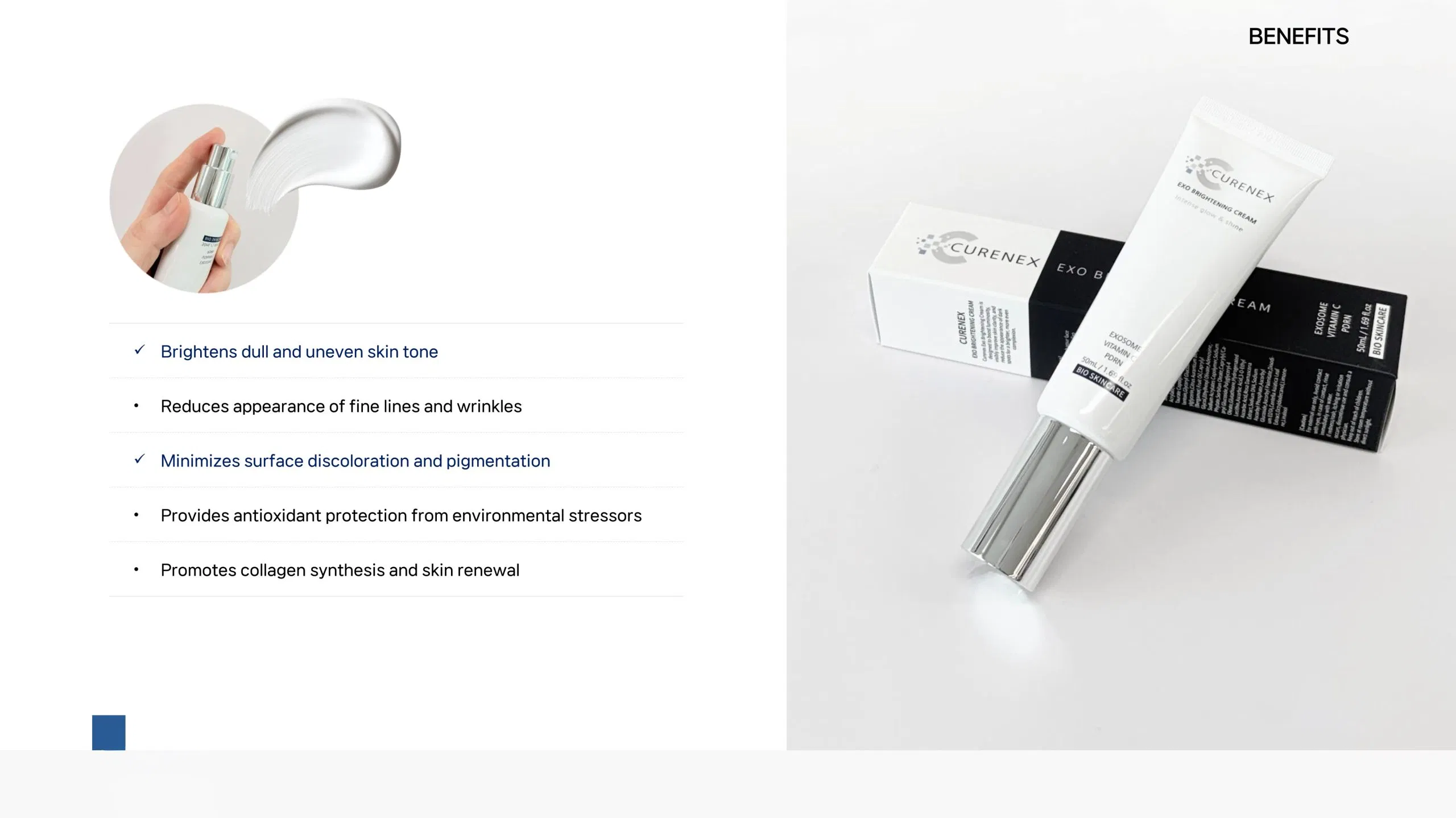 Curenex Exo Brightening Cream · información del producto