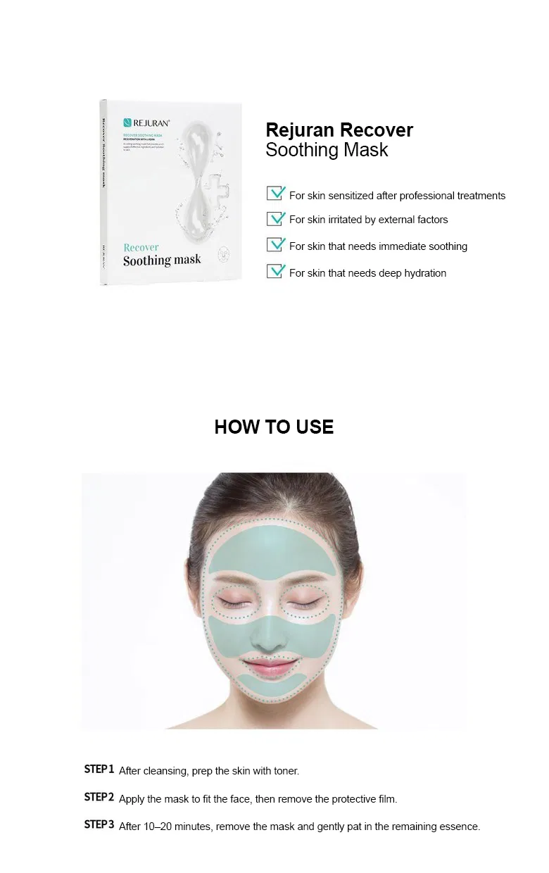 Rejuran Recover Soothing Mask · información del producto
